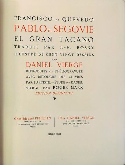 null QUEVEDO (Francisco de). PABLO DE SEGOVIE, EL GRAN TACANO. Chez Daniel Vierge...