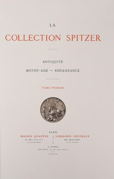 null SPITZER (Collection). Paris, Quantin, Londres, M. Davis, 1890-1892. 12 volumes...