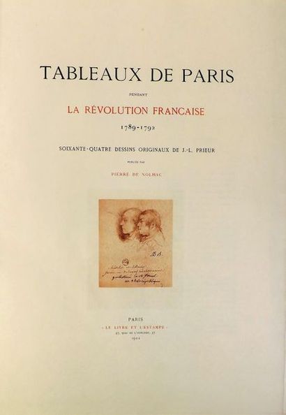 null TABLEAUX DE PARIS pendant la Révolution française 1789-1792. Paris, Le Livre...