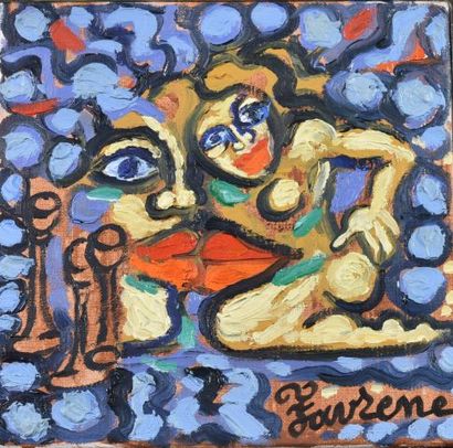 null FAVRENE (né en 1934)

"Cyclamen"

Huile sur toile, signée en bas à droite, contresignée...