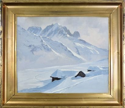 null 
Charles Henry CONTENCIN (1898-1955)




Sommets et chalets sous la neige




Huile...