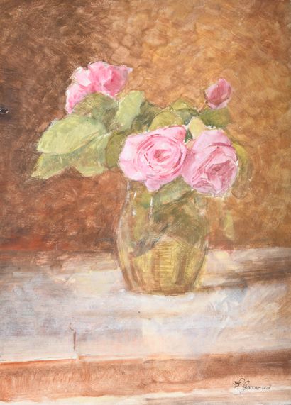 null Léon GARRAUD (1877-1961)

Vase de roses sur un entablement

Huile sur carton,...