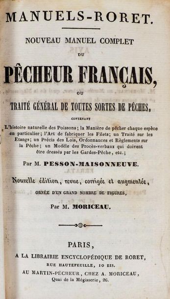 null RORET. NOUVEAU MANUEL COMPLET DU PECHEUR FRANÇAIS OU TRAITE GENERAL DE TOUTE...