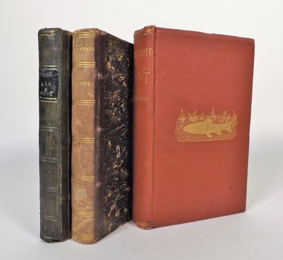 null Set of 3 volumes. GUILLEMARD. FISHING WITH LINE AND NET. P., Hachette, 1857....