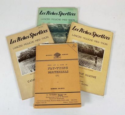 null Lot de 4 volumes. LES PECHES SPORTIVES. CATALOGUES ILLUSTRE. 3 vol. 1953-1954-1957....
