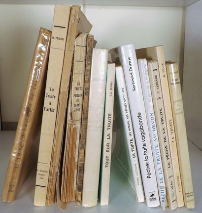 null Lot de 13 volumes (truite). DHOMBRES. La truite de Saint-Christol, 1953 – FELIX....