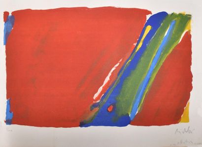null Olivier DEBRÉ (1920-1999). Composition en rouge. 1973. Lithographie signée,...
