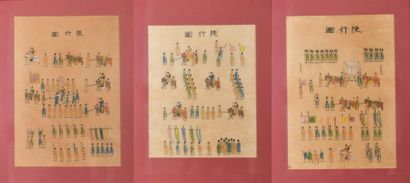 null Three ink and colour paintings on paper.

Korea, first half of the 20th century.

...