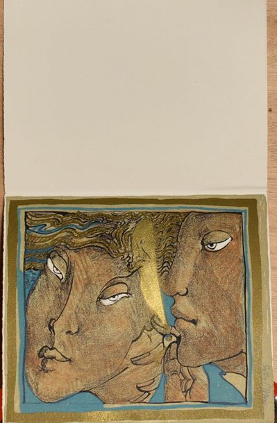 null Jean-Pierre CEYTAIRE (Born in 1946). Two faces side by side. Lithograph, signed...