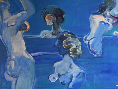 null Jacques PONCET (1921-2012).

Baignade en bleu. 1972 (Série Les Baigneuses)

Acrylique...