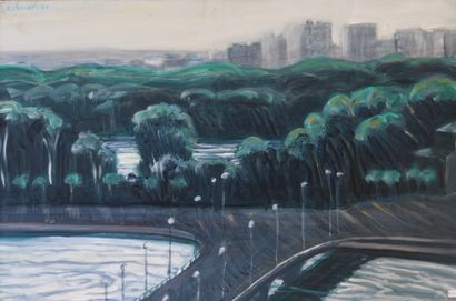 null Jacques PONCET (1921-2012).

The bridge. 1980 (Series Lyon)

Acrylic on canvas...