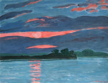 null Jacques PONCET (1921-2012).

Le rivage, le soleil rose. 1999

Technique mixte...