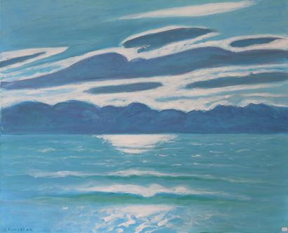 null Jacques PONCET (1921-2012).

Littoral, tons bleus. 2004 (Série Les Océans)

Acrylique...