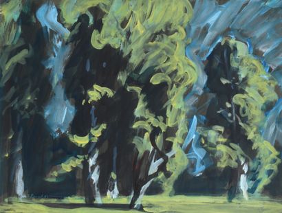 null Jacques PONCET (1921-2012).

Trees. 1993 (Series Les Jardins)

Gouache on Canson...