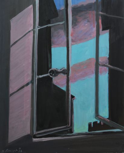 Jacques PONCET (1921-2012). 
Fenêtre de l'atelier,...