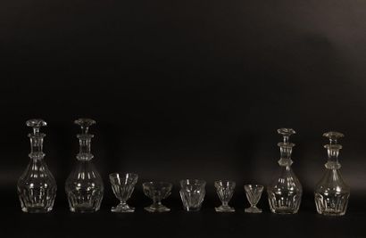 null Baccarat. Set in cut crystal including, stamped underneath the base: 
- twelve...