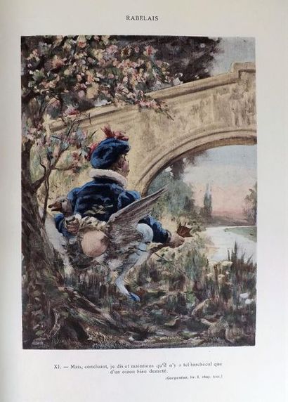 null GARNIER (J). Rabelais et l’œuvre. Paris, Bernard, 1897. Fort in-4°, demi-maroquin...