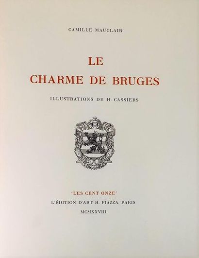 null MAUCLAIR (Camille). Le charme de Bruges. Illustrations de H. Cassiers. Paris,...