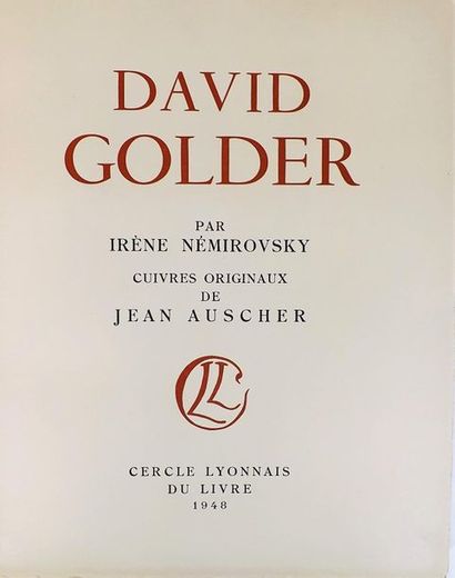 null NEMIROVSKY (I.). DAVID GOLDER. Paris, Cercle Lyonnais du Livre, 1948. In-4°...