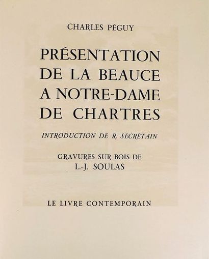 null PÉGUY (Ch.).Présentation de la Beauce à Notre-Dame de Chartres. Paris, Le Livre...