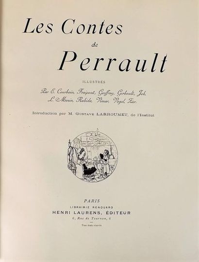null PERRAULT (Ch.). Les Contes. Paris, Laurens, (1900). In-4°, demi-chagrin bleu...
