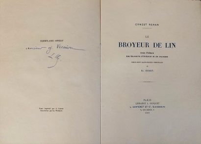null RENAN (E.). Le broyeur de lin. Paris, Conquet, 1901. In-8 broché, couverture...