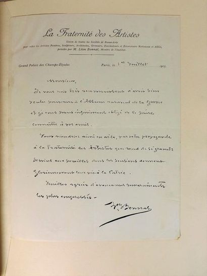 null BONNAT (Léon). Album national de la guerre publié par le Comité de la “Fraternité...