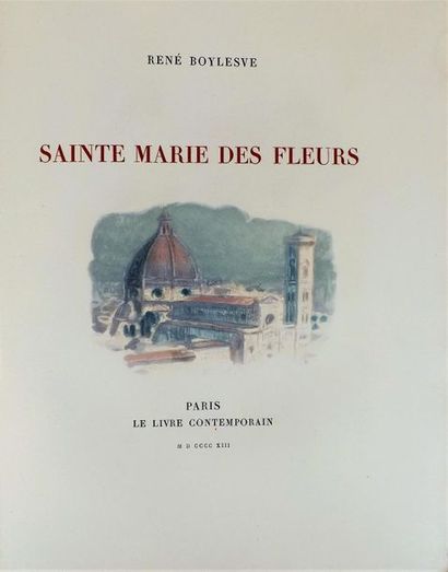 null BOYLESVE (R.). Sainte Marie des fleurs. Paris, Le Livre Contemporain, 1914....