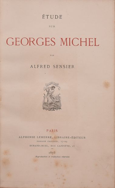 null MICHEL (G.) - SENSIER (A.). Etude sur Georges Michel. Paris, Lemerre, 1873....