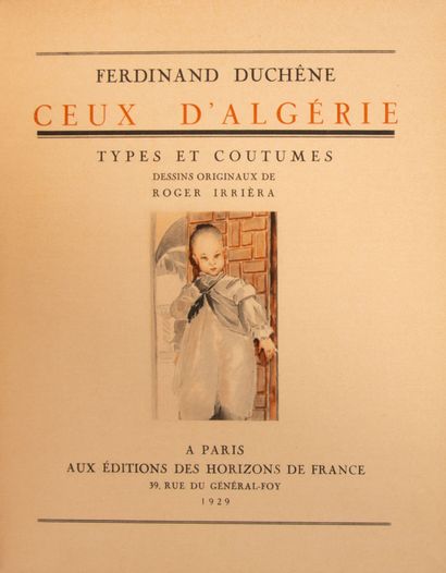 null BERTRAND (Louis). Pépète and Balthasar. Algerian customs. Paris, Plon, 1925....