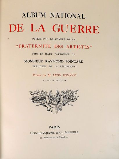 null BONNAT (Léon). Album national de la guerre publié par le Comité de la “Fraternité...