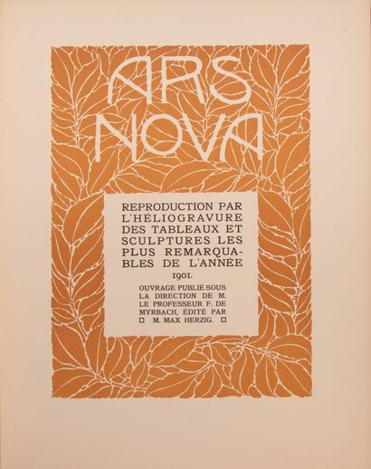null ARS NOVA 1901. Reproduction par l'héliogravure des tableaux et sculptures les...