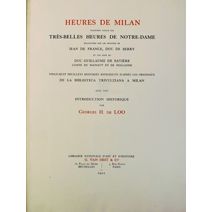 null [HOURBOOK - LOO (G. de)]. HOURS OF MILAN. Brussels, Paris, Van Oest, 1911. In-4°,...