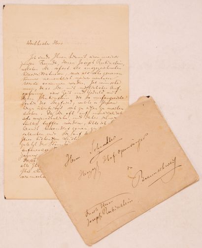 null WAGNER (Richard). Autograph letter (in German) signed. Bayreuth, April 29, 1875....