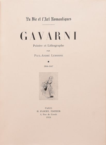 null GAVARNI – LEMOISNE (P.A.). Gavarni, peintre et lithographe. P., Floury, 1924-25....