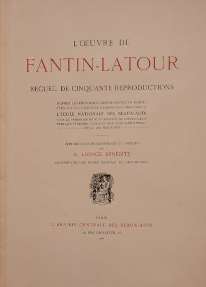 null FANTIN-LATOUR (H.) - JULLIEN (A.). Fantin-Latour, sa vie et ses amitiés. Lettres...
