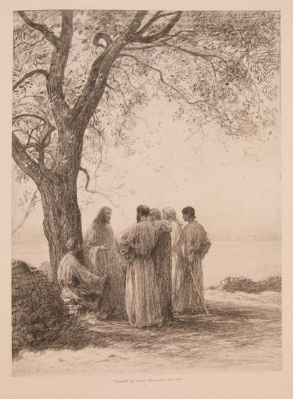 null BIBLE. The Parables illustrated by Eugène Burnand. Paris, Berger-Levrault Cie,...