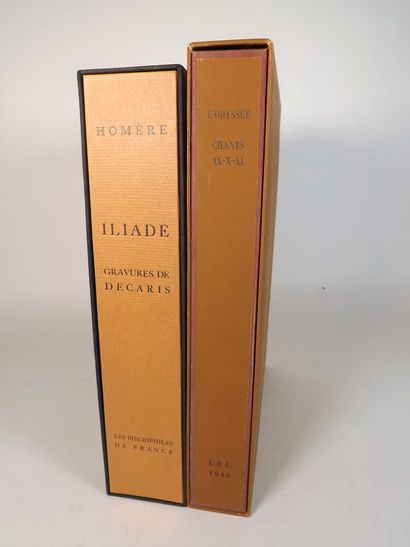 null HOMER. Iliad. Chants XVI to XXIV. P., Les Bibliophiles de France, 1953. Numerous...