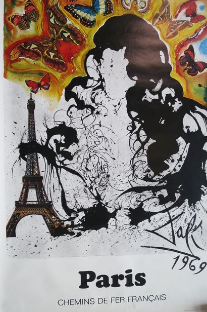 null D'après Salvador Dali (1904-1989)

"Paris" 

Affiche SNCF 1969. 

97x62 cm

(Quelques...