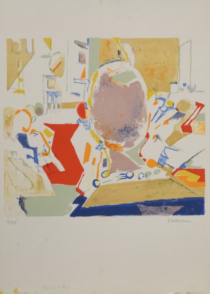 null Jean EDELMANN (1916-2008)

Composition. 

Lithographie couleur, signée en bas...