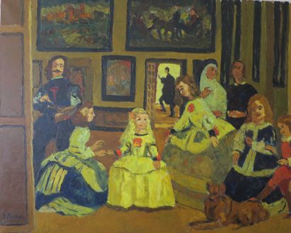 null 
Emmanuel BELLINI (1904-1989)

"The Meninas (variation)"

Oil on canvas, signed...