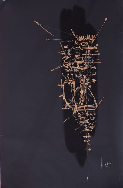 null D'après Georges Mathieu (1921-2012)

Affiche sur papier à grain, à motif noir...