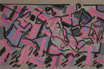 null Albert VOISIN dit VANBER (1905-1994)

Composition aux femmes discutant

Gouache...