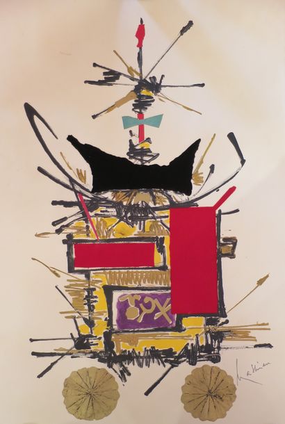 null D'après Georges Mathieu (1921-2012)

Affiche sur papier à grain, technique mixte...