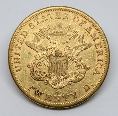 null USA. Une pièce 20 dollars or. 1858. TB+