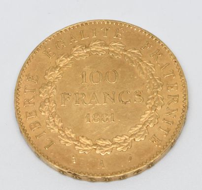 null 
FRANCE. Une pièce de 100 Francs or.1881