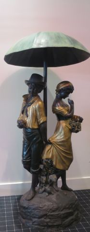 null After Nicolas Lecornet (active 1880-1884)

Lovers under an umbrella

Bronze...
