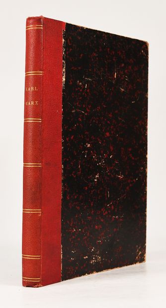 null MARX (Karl). LE CAPITAL. Paris, Librairie du Progrès, (1875). In-4° de 351 pages,...