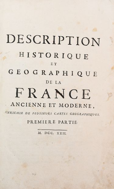 null [LONGUERUE (Dufour de)]. DESCRIPTION HISTORIQUE ET GEOGRAPHIQUE DE LA FRANCE...
