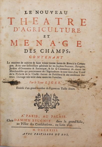 null LIGER (Louis). Le Nouveau Théâtre d'Agriculture et Ménage des Champs, contenant...